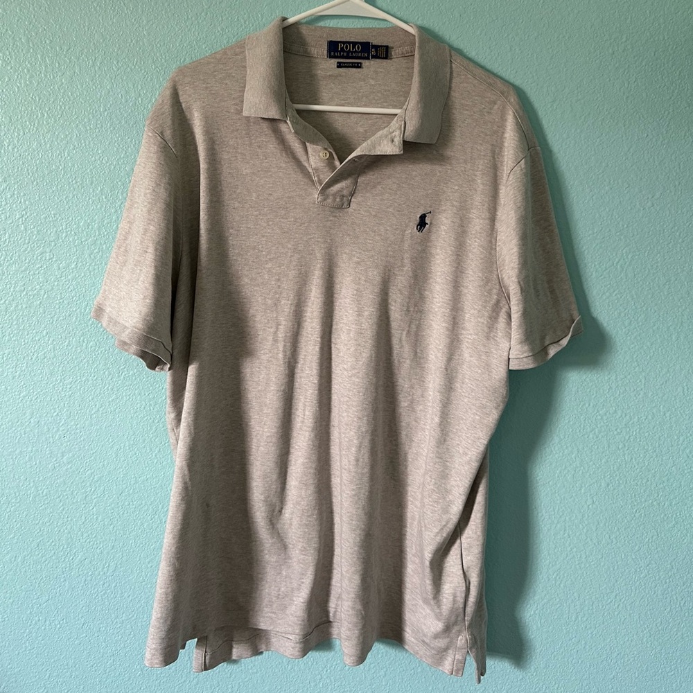 Ralph Lauren Classic Fit Polo Shirt Grey